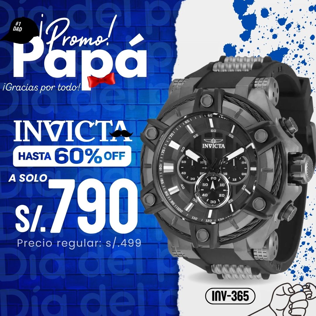 Reloj Invicta Bolt 35550 Hombre Negro y Blanco
