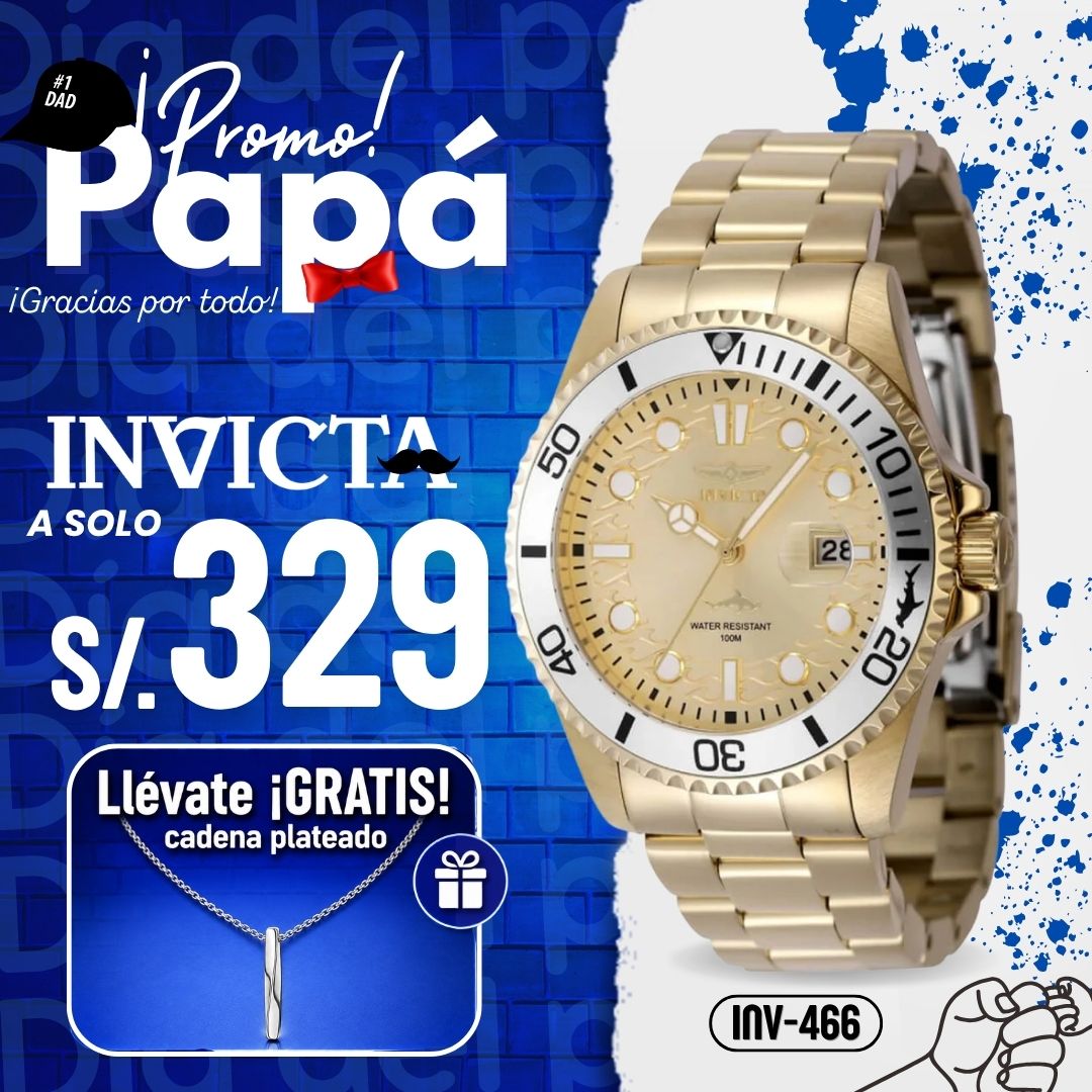 Reloj Invicta Pro Diver 48375 Hombre Acero Dorado