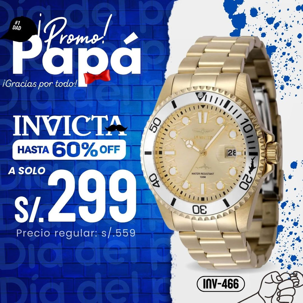 Reloj Invicta Pro Diver 48375 Hombre Acero Dorado