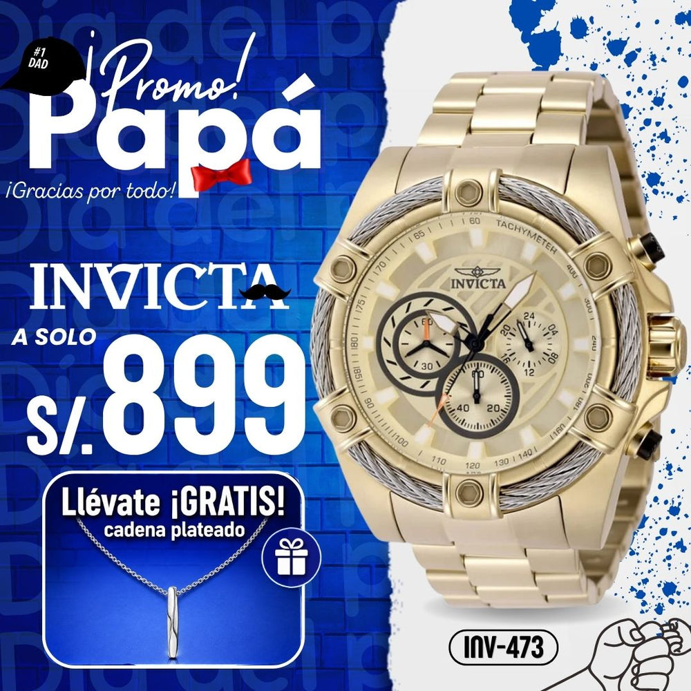 Reloj Invicta Bolt 48866 Hombre Acero Dorado