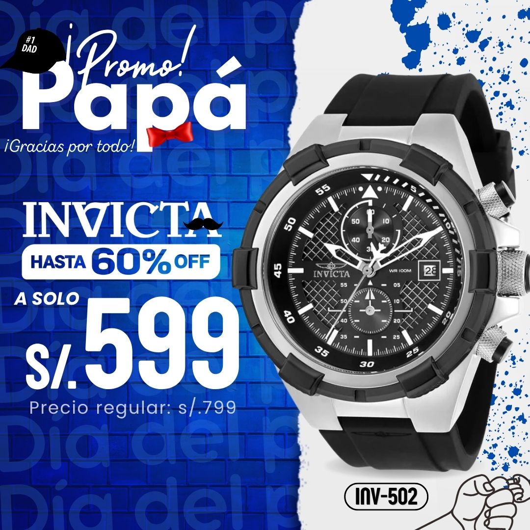Reloj Invicta Aviator 28095 Hombre Deportivo Negro