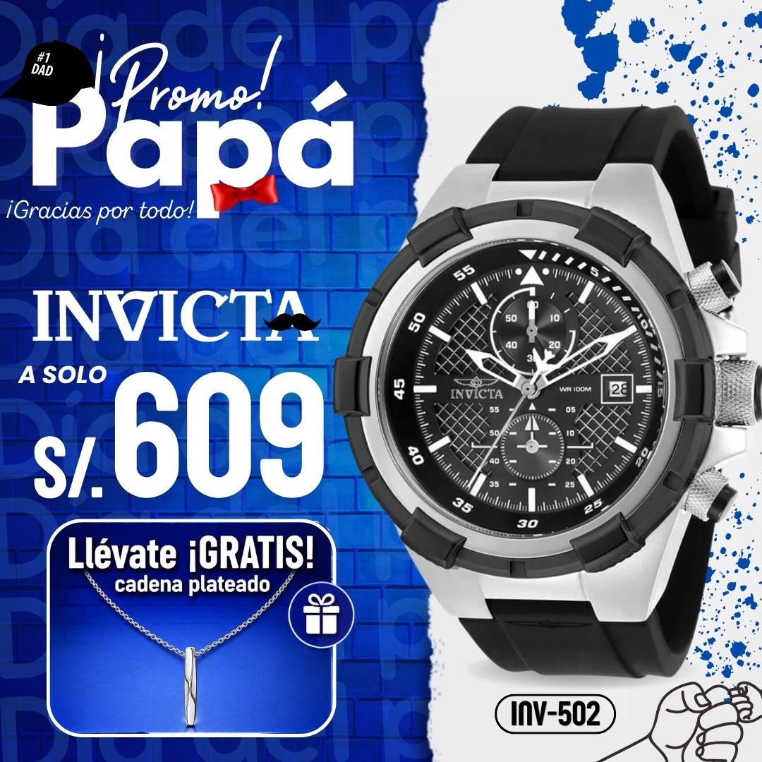 Reloj Invicta Aviator 28095 Hombre Deportivo Negro