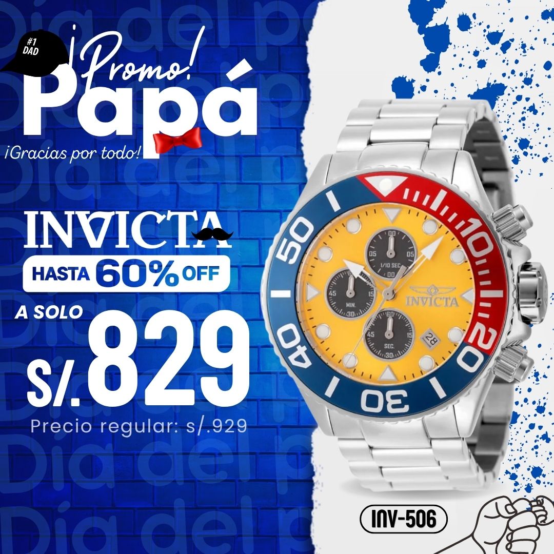 Reloj Invicta Grand Diver 48585 Hombre Acero Plateado