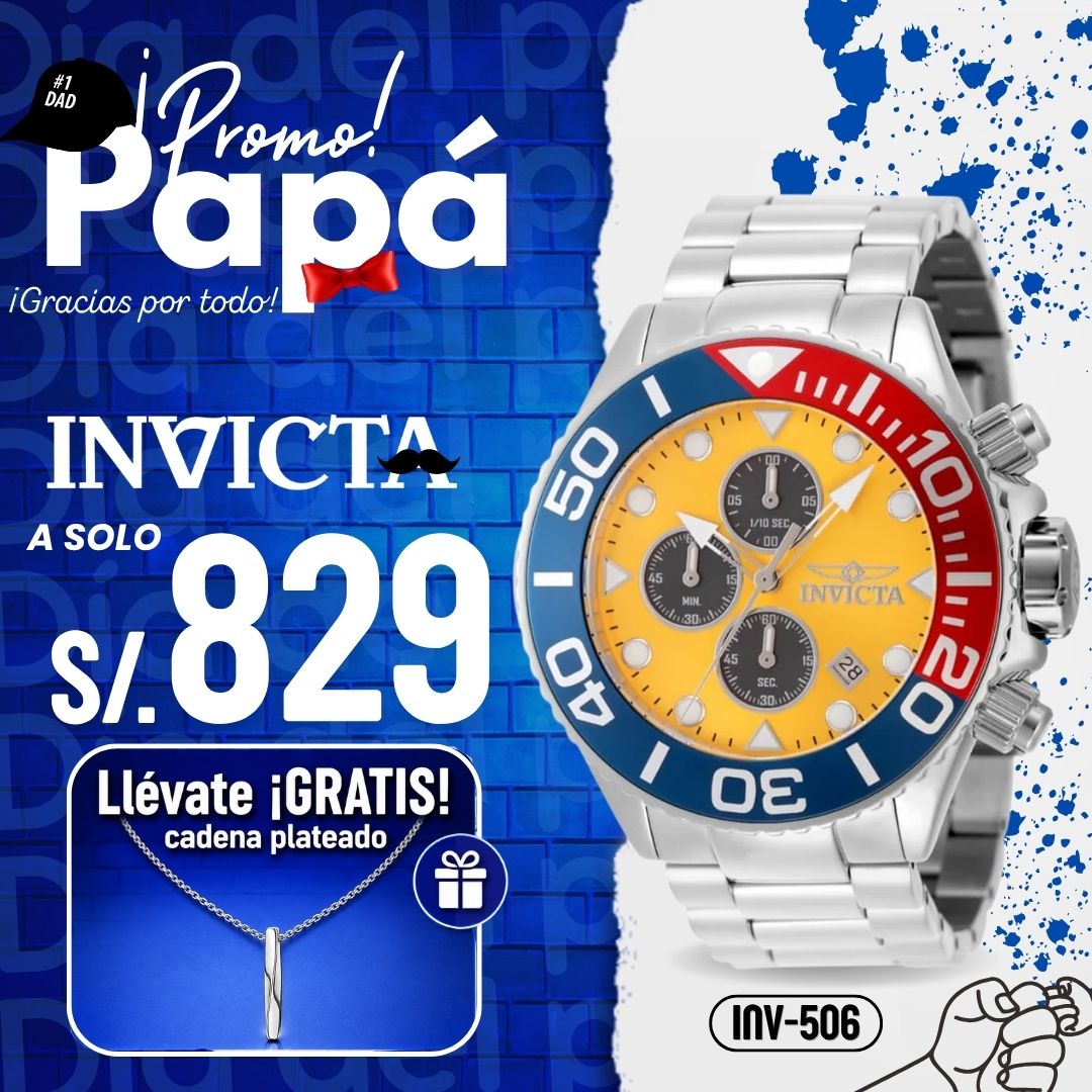 Reloj Invicta Grand Diver 48585 Hombre Acero Plateado