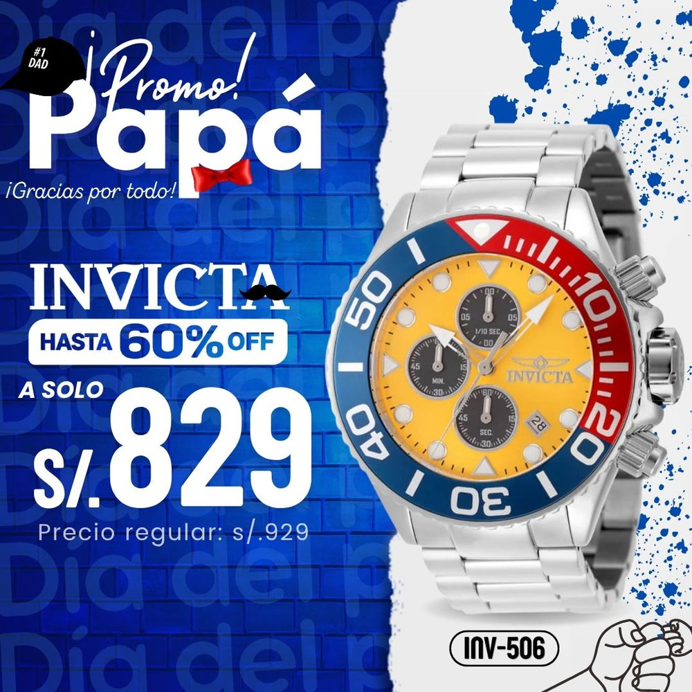 Reloj Invicta Grand Diver 48585 Hombre Acero Plateado