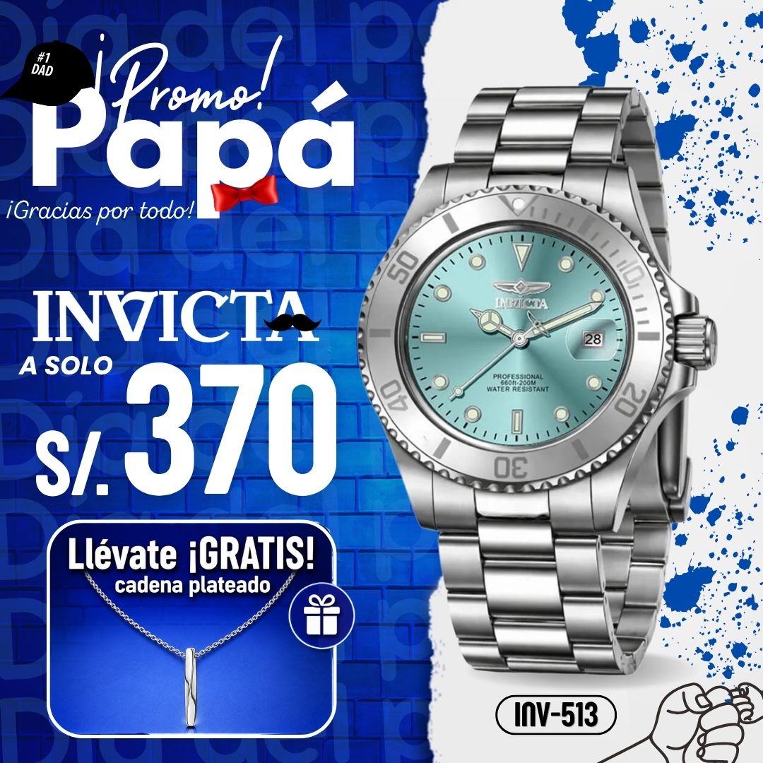 Reloj Invicta Pro Diver 50586 Hombre Acero Celeste