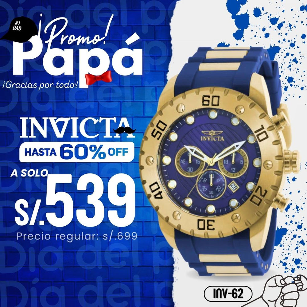Reloj Invicta Scuba 20280 Hombre Silicona Azul