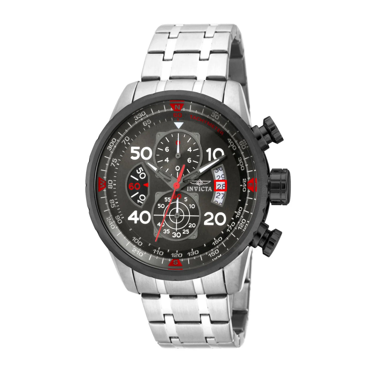 Reloj Invicta Aviator 17204 Hombre Acero Plateado | INV-101