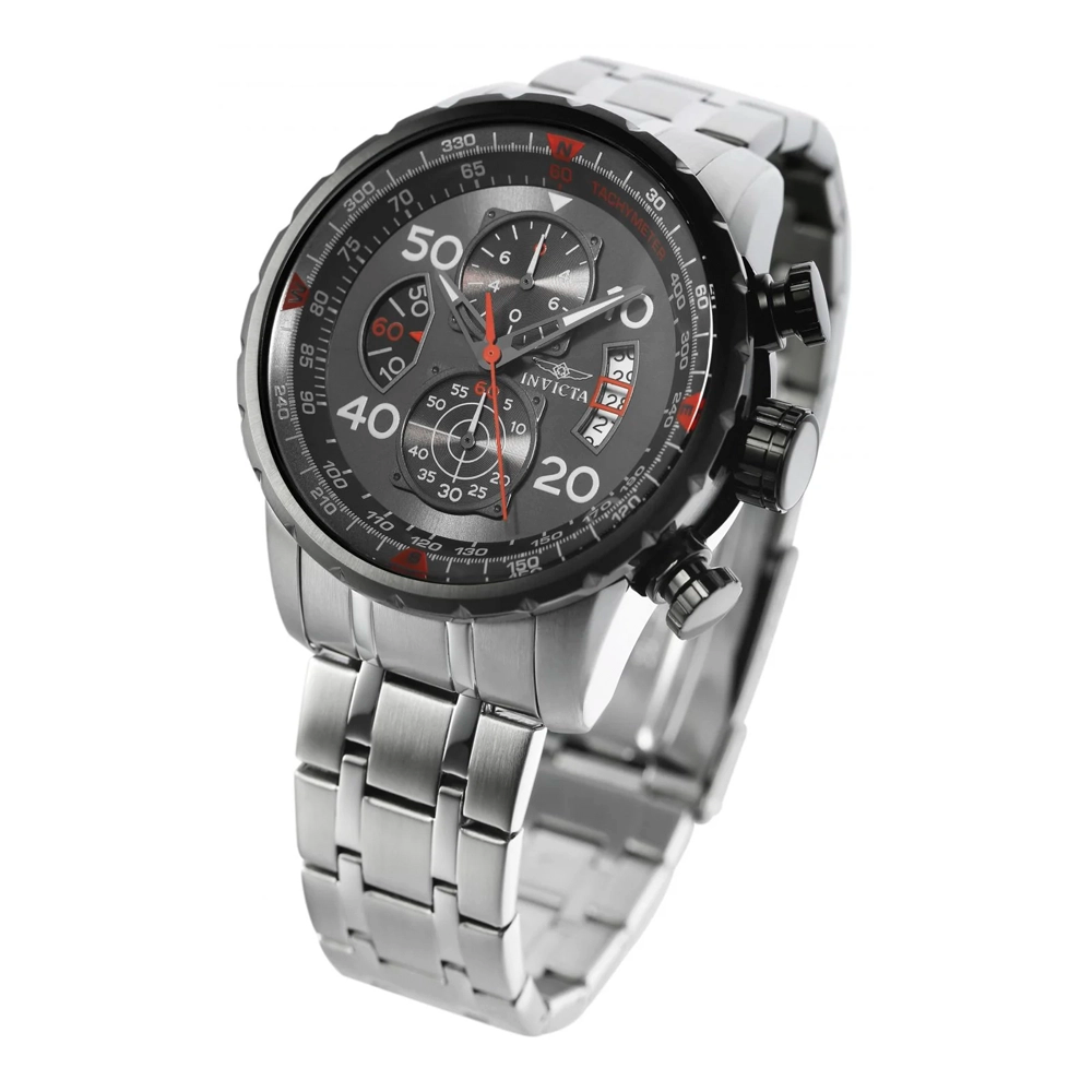 Reloj Invicta Aviator 17204 Hombre Acero Plateado | INV-101