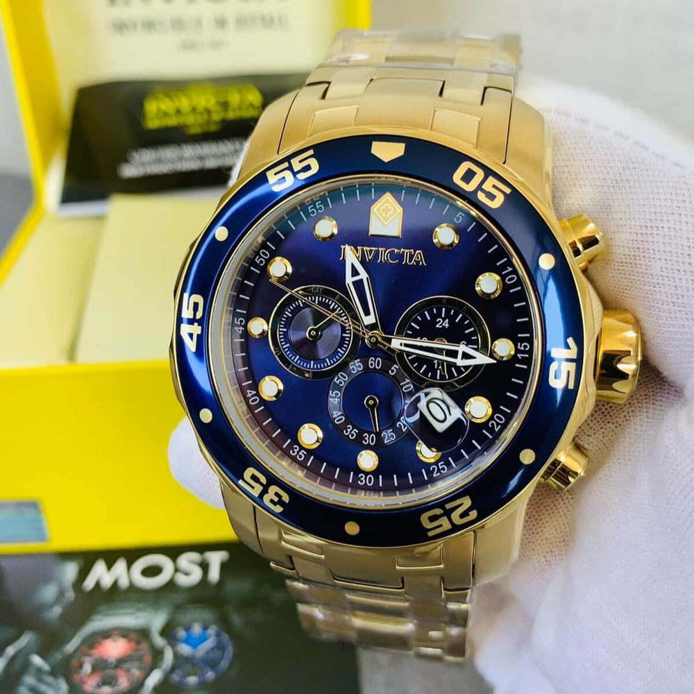 Reloj Invicta Scuba 0073 Hombre Acero Dorado | INV-13