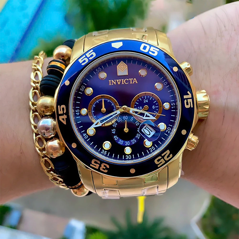 Reloj Invicta Scuba 0073 Hombre Acero Dorado | INV-13