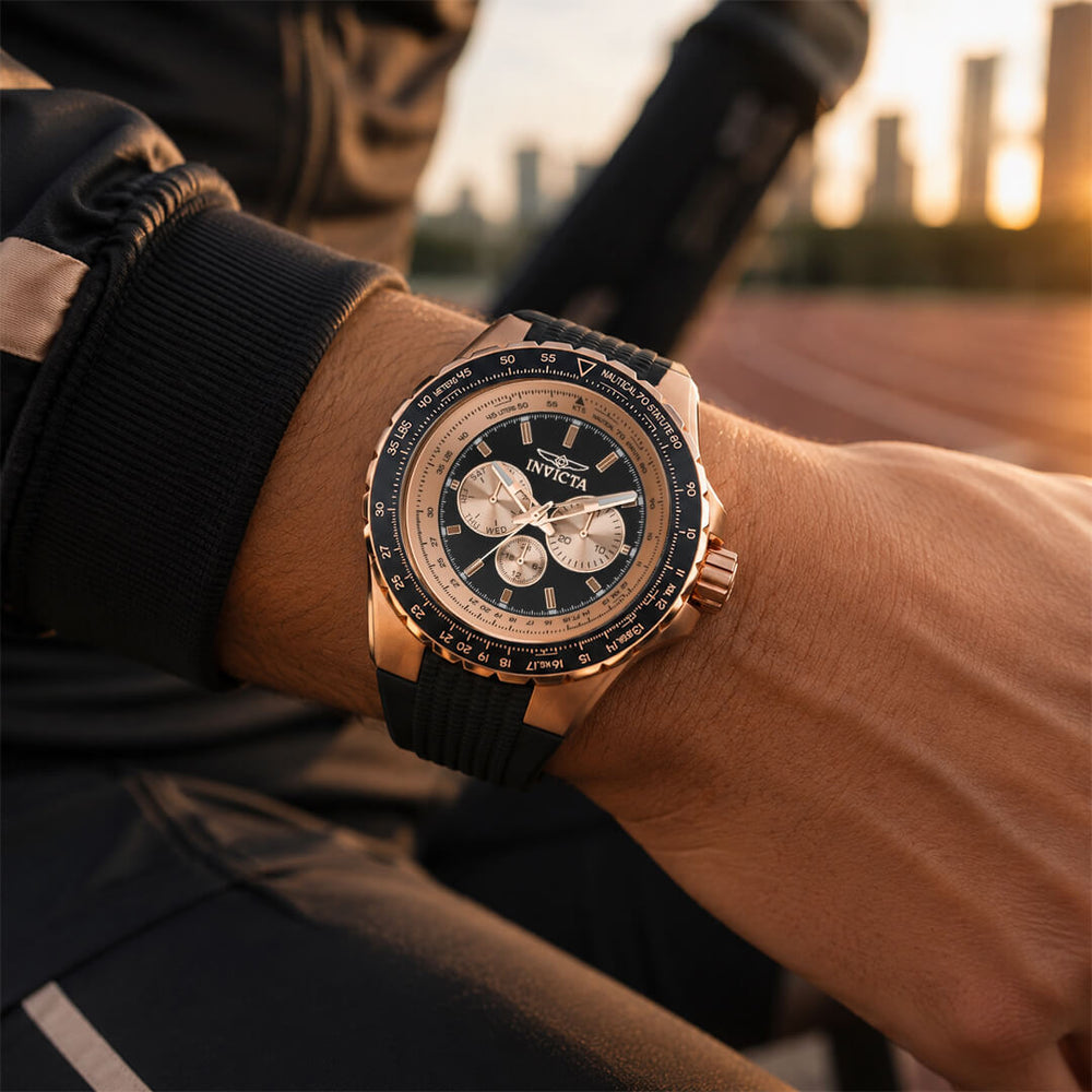 Reloj Invicta Aviator 39265 Hombre Deportivo Negro