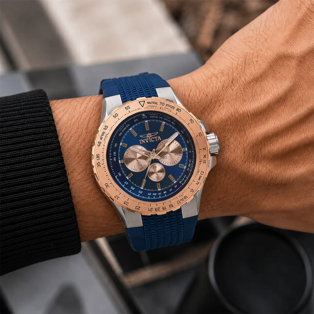 Reloj Invicta Aviator 39272 Hombre Deportivo Azul