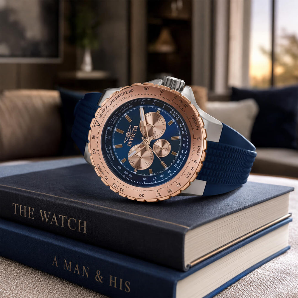 Reloj Invicta Aviator 39272 Hombre Deportivo Azul