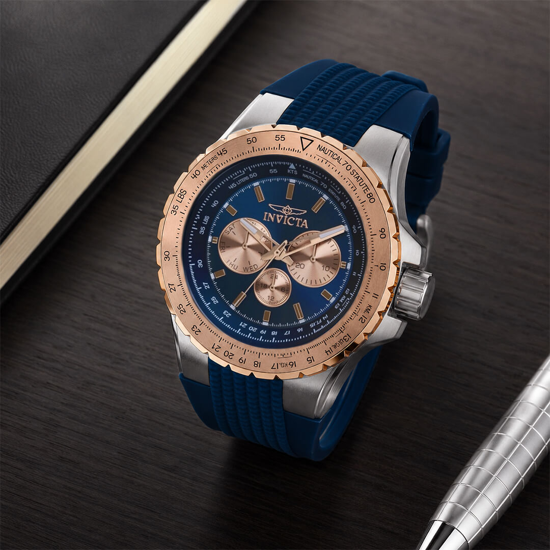 Reloj Invicta Aviator 39272 Hombre Deportivo Azul