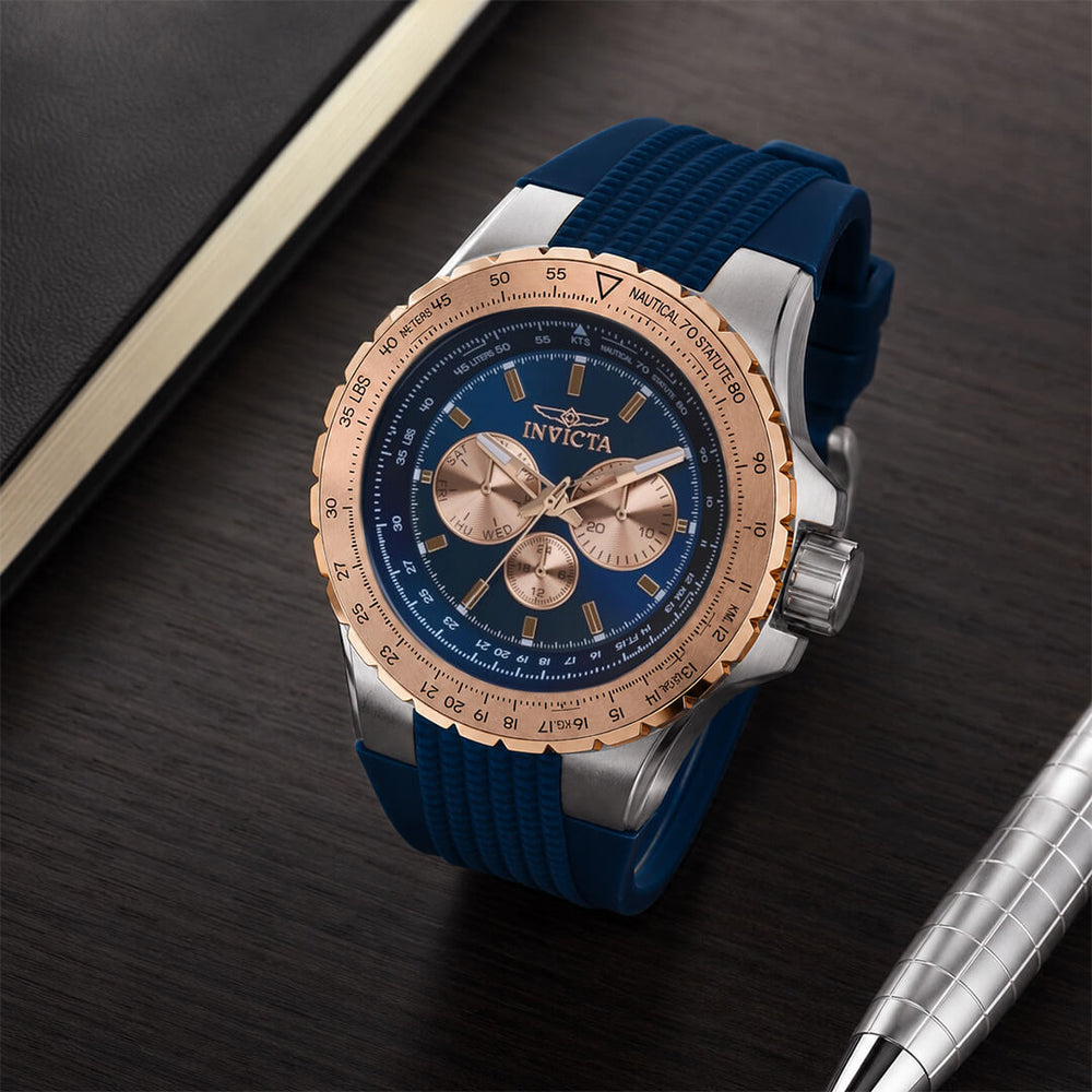 Reloj Invicta Aviator 39272 Hombre Deportivo Azul