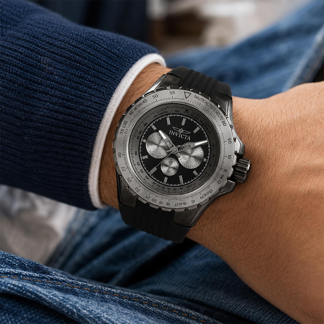 Reloj Invicta Aviator 39271 Hombre Deportivo Negro
