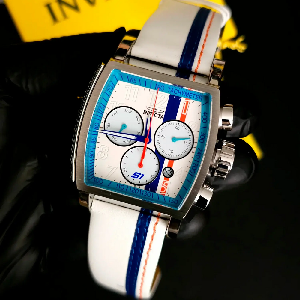 Reloj Invicta S1 Rally 26394 Hombre Cuero Blanco