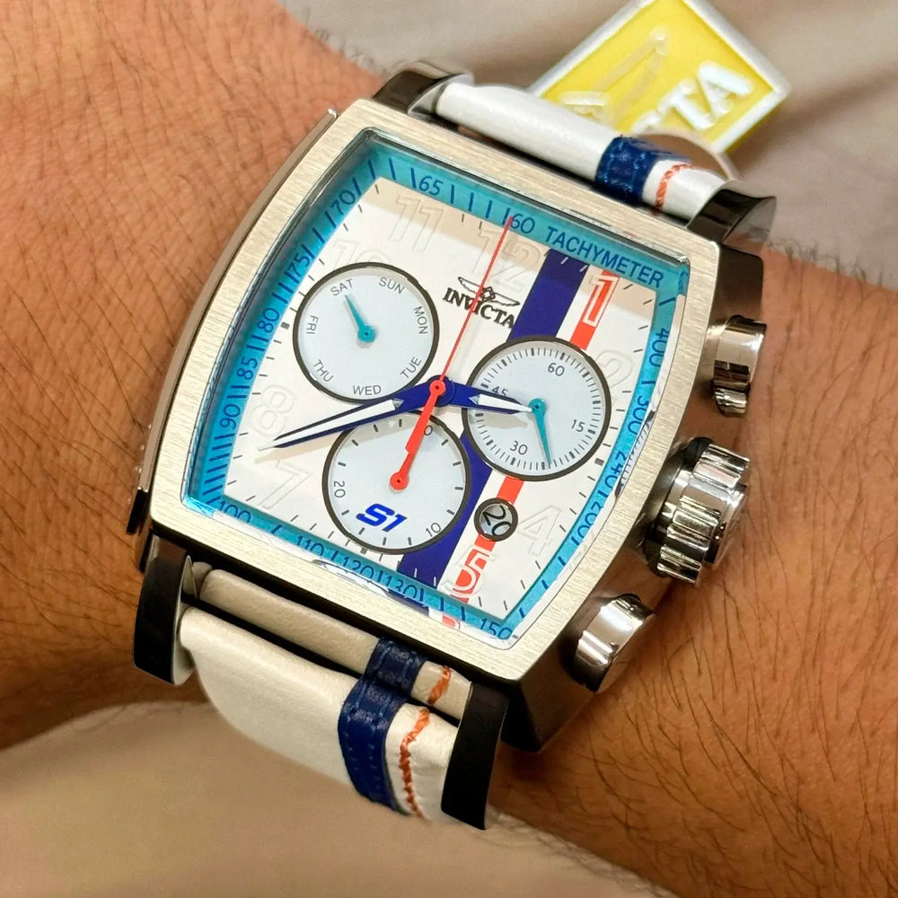 Reloj Invicta S1 Rally 26394 Hombre Cuero Blanco