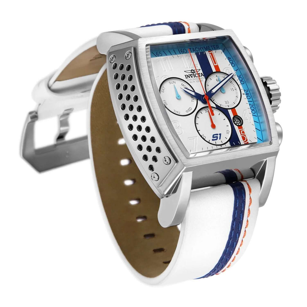 Reloj Invicta S1 Rally 26394 Hombre Cuero Blanco