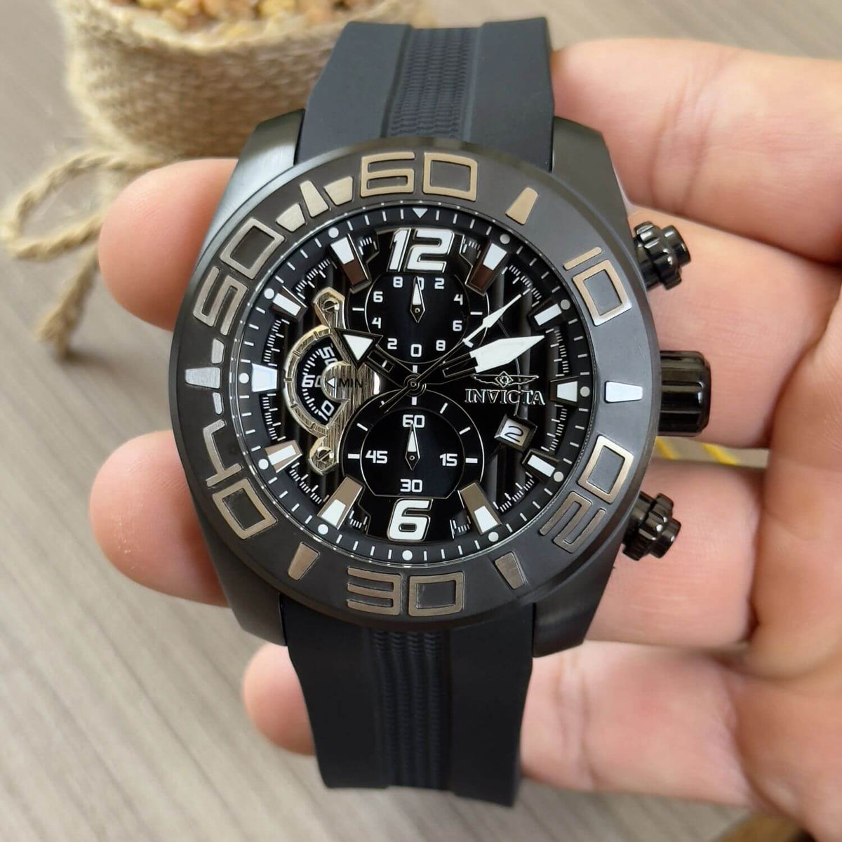 Reloj Invicta Pro Diver 24163 Hombre Silicona Negro | INV-350