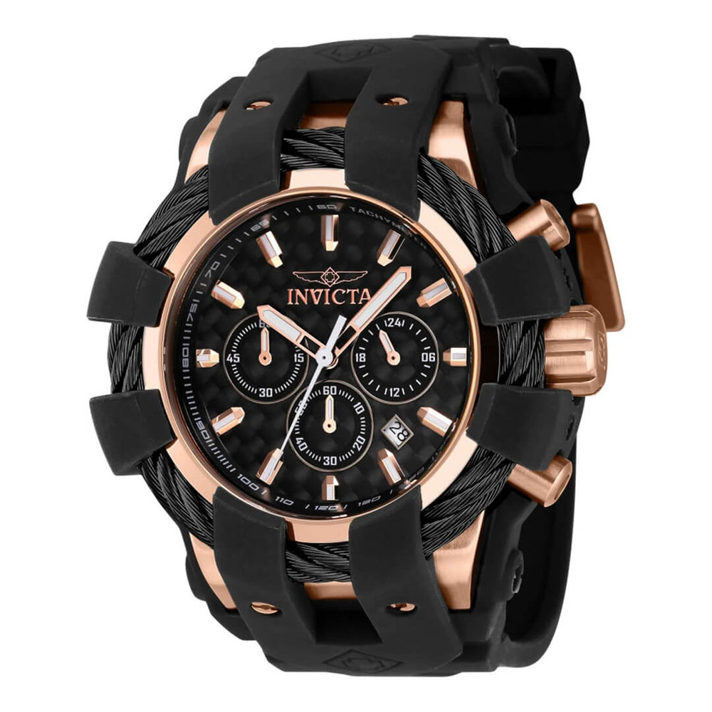 Reloj Invicta Bolt 40145 Hombre Negro y Oro Rosa