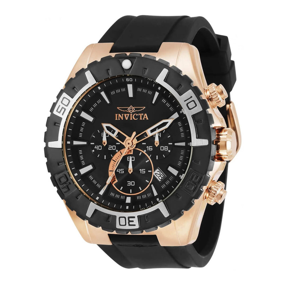 Reloj Invicta Aviator 33938 Hombre Silicona Negro