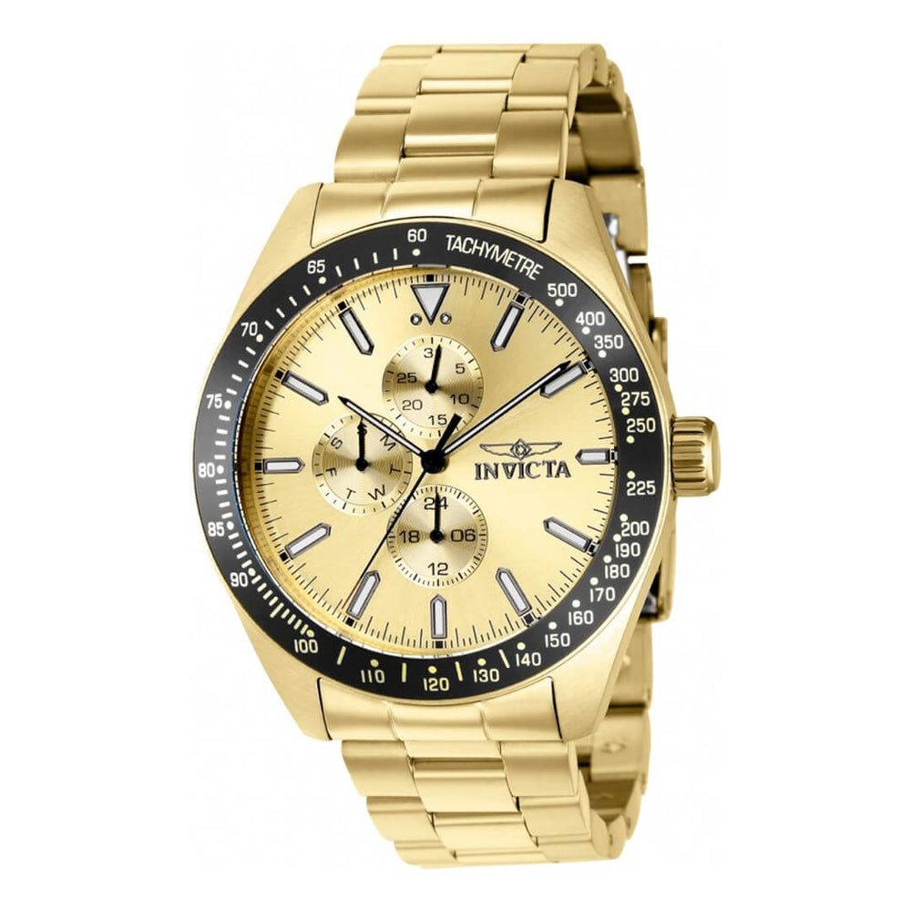 Reloj Invicta Aviator 38970 Hombre Acero Dorado