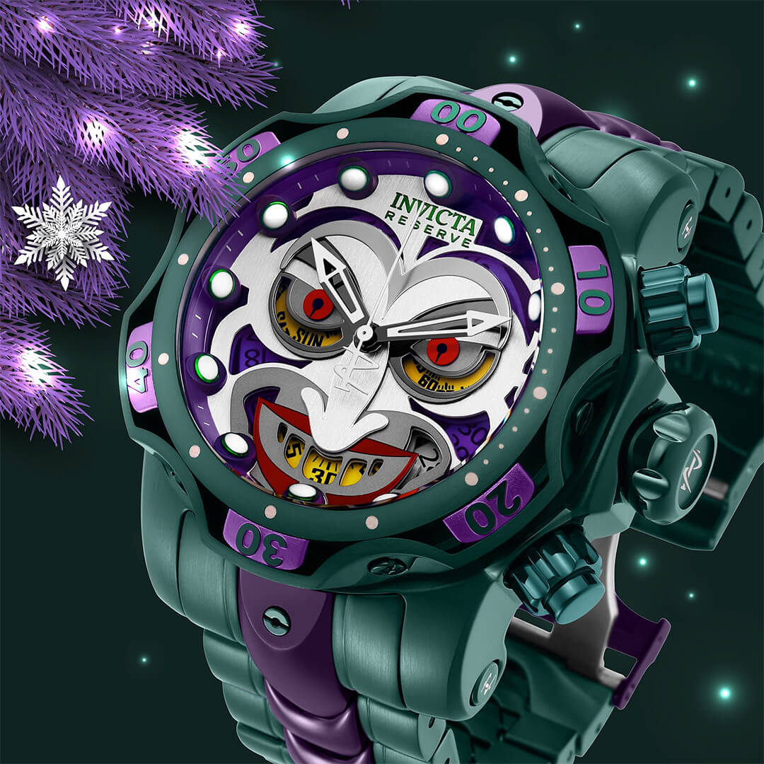 Reloj Invicta Joker DC Comics 30124 Hombre Acero Verde