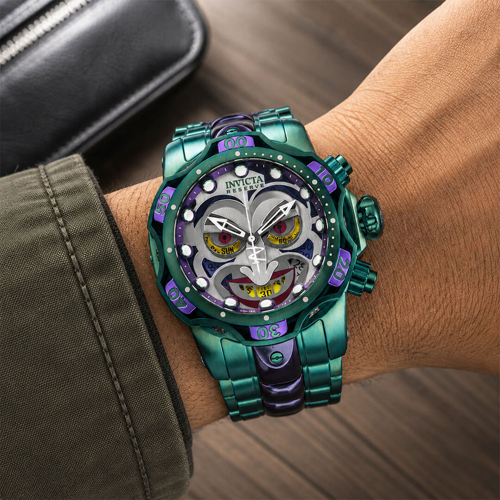 Reloj Invicta DC Comics Joker 30124 Hombre Acero Verde