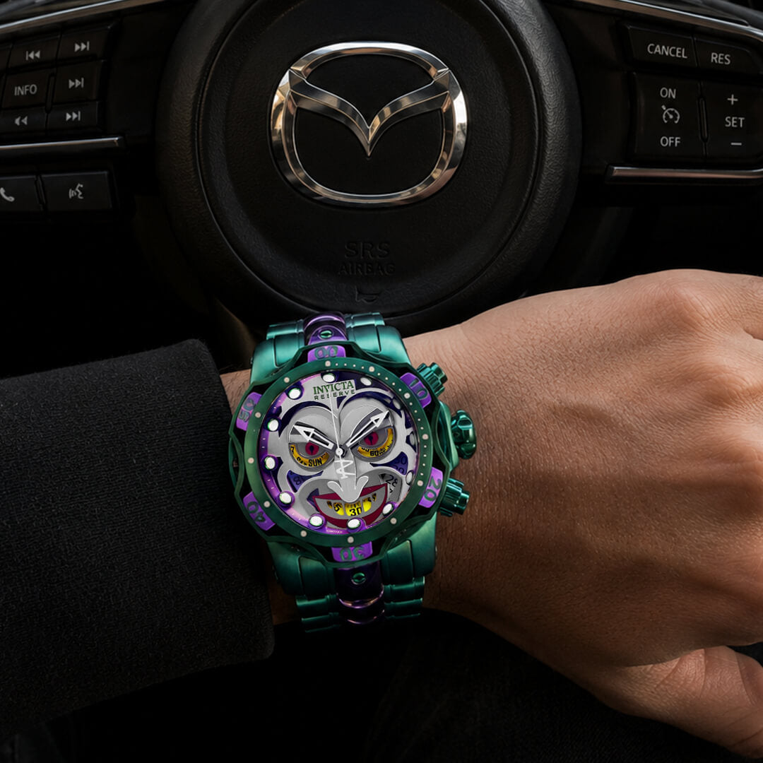 Reloj Invicta DC Comics Joker 30124 Hombre Acero Verde