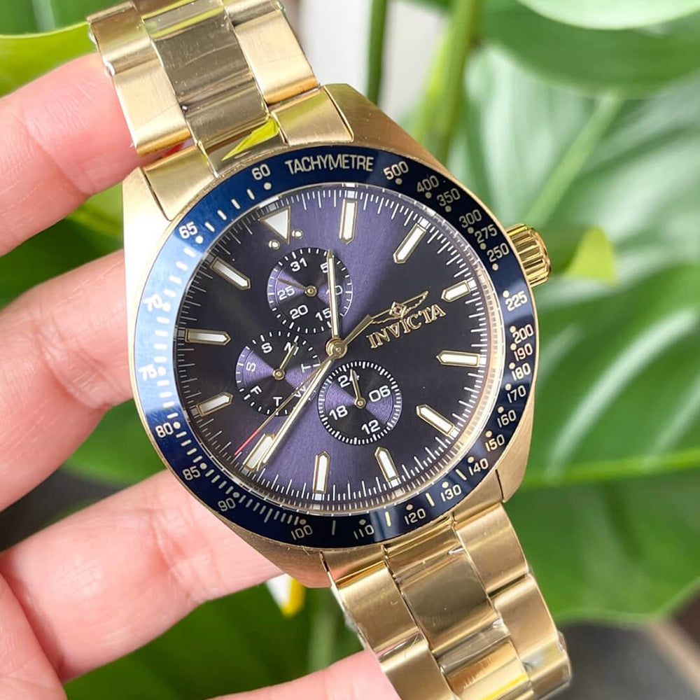 Reloj Invicta Aviator 38967 Hombre Acero Dorado