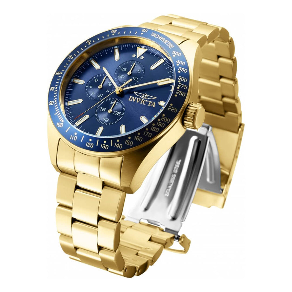 Reloj Invicta Aviator 38967 Hombre Acero Dorado