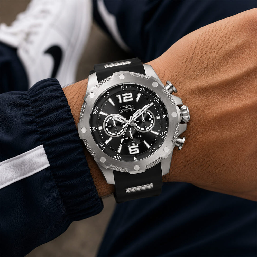 Reloj Invicta I-Force 19656 Hombre Negro y Plateado