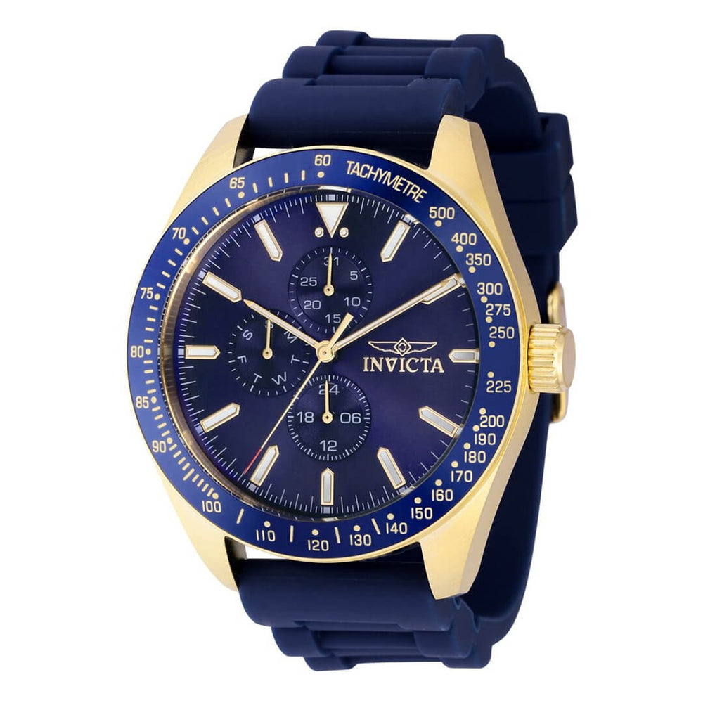 Reloj Invicta Aviator 38403 Hombre Azul y Dorado