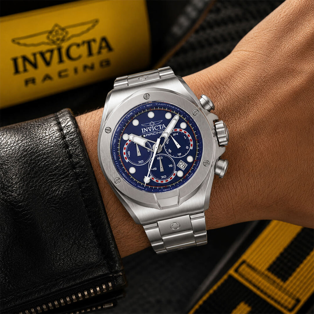 Reloj Invicta Racing 47745 Hombre Acero Plateado