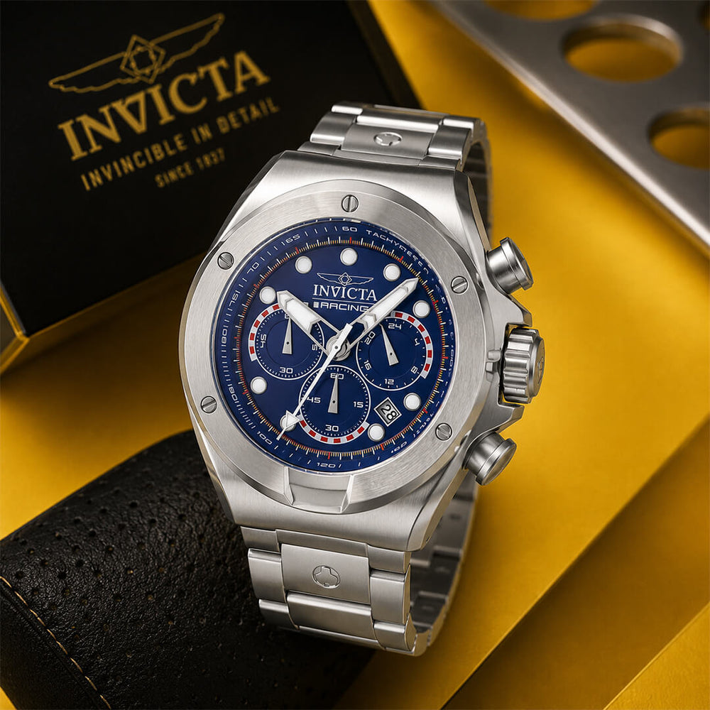 Reloj Invicta Racing 47745 Hombre Acero Plateado