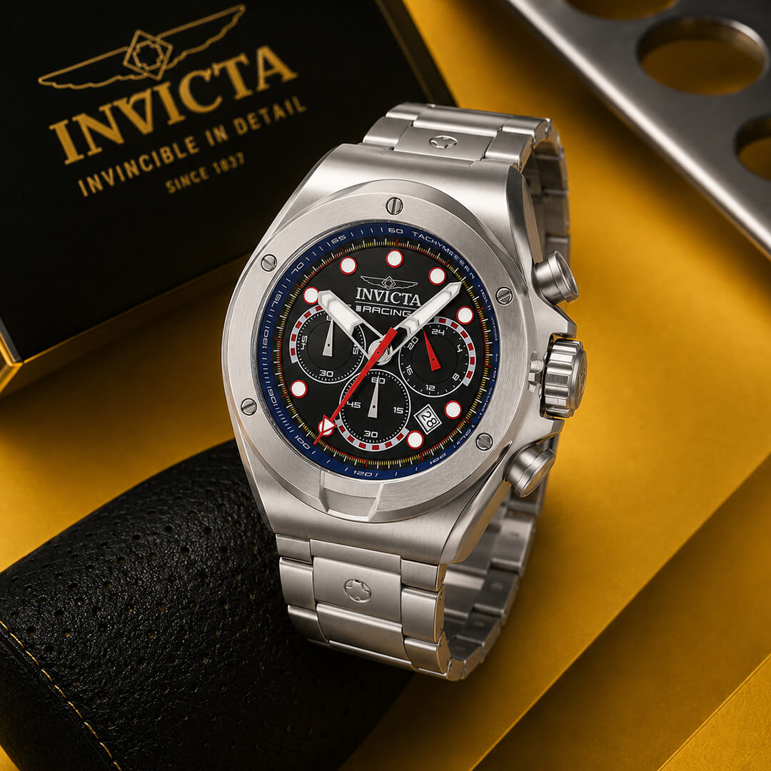 Reloj Invicta Racing 47747 Hombre Acero Plateado