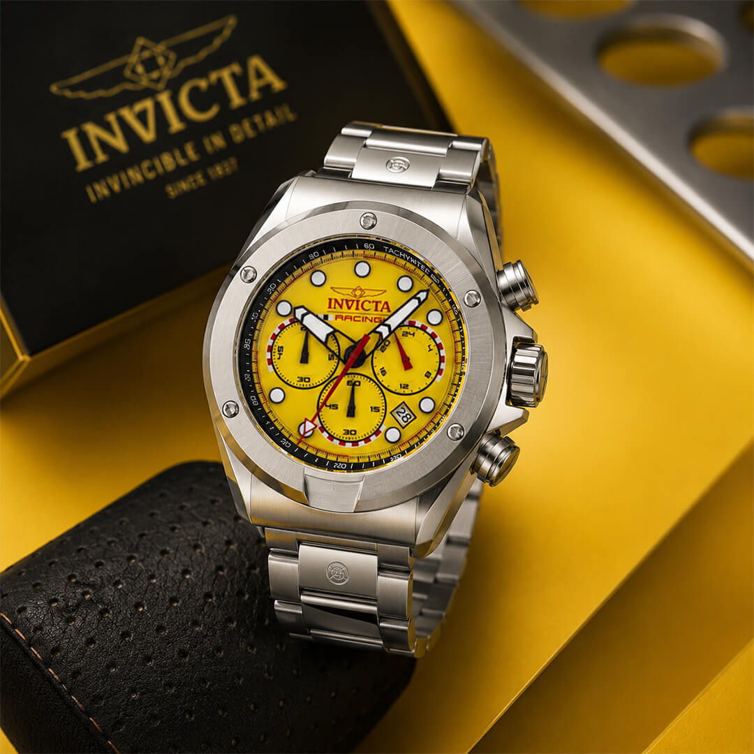 Reloj Invicta Racing 47748 Hombre Acero Plateado