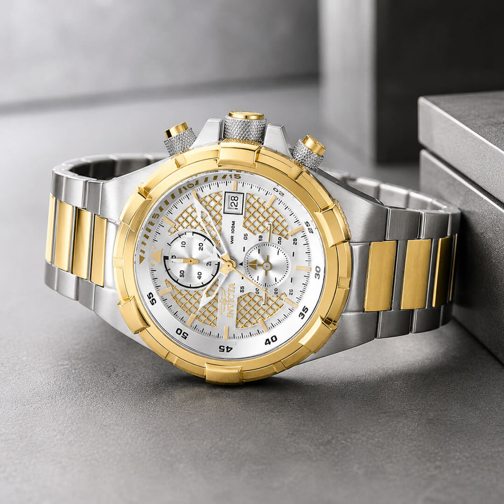 Reloj Invicta Aviator 28120 Hombre Acero Plateado