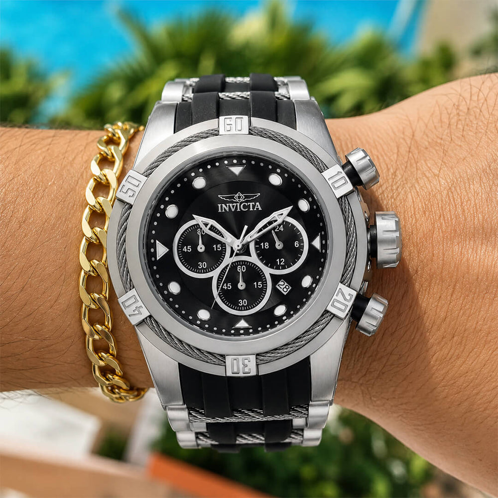 Reloj Invicta Bolt 37189 Hombre Negro y Plateado