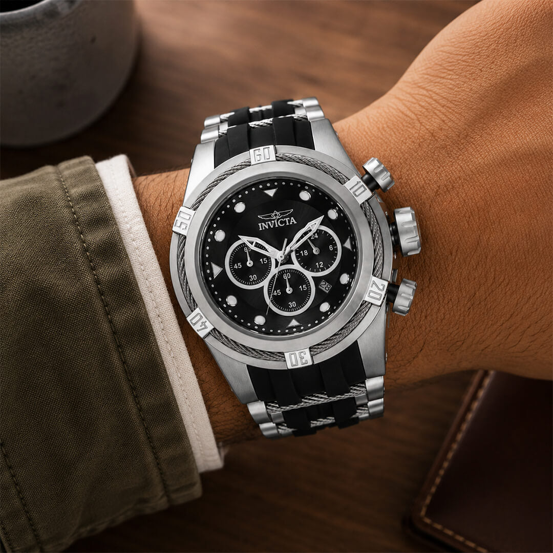 Reloj Invicta Bolt 37189 Hombre Negro y Plateado