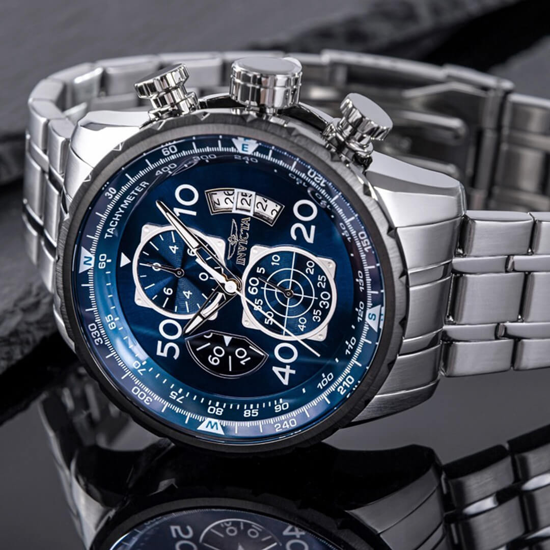 Reloj Invicta Aviator 22970 Hombre Acero Plateado | INV-454