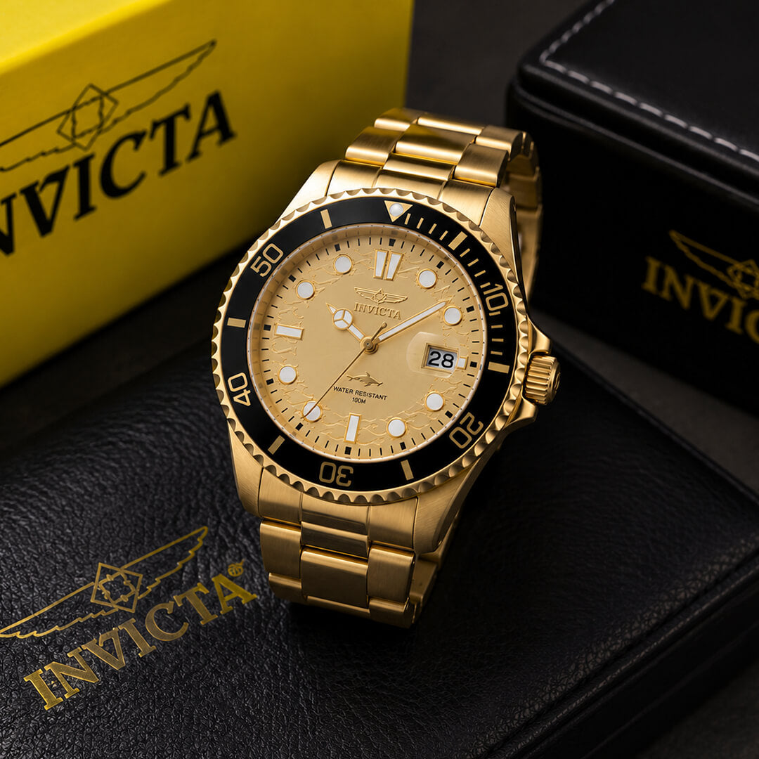 Reloj Invicta Pro Diver 48376 Hombre Acero Dorado