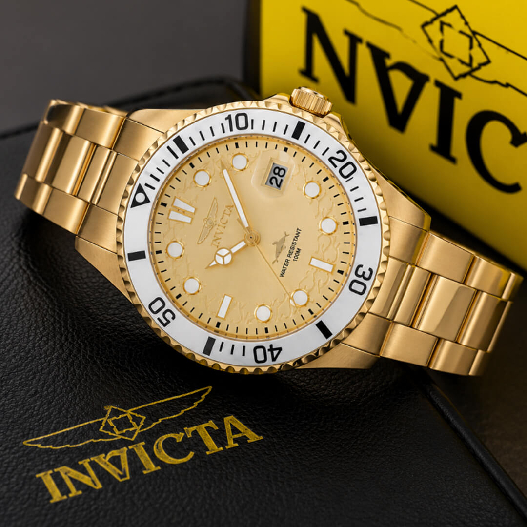 Reloj Invicta Pro Diver 48375 Hombre Acero Dorado