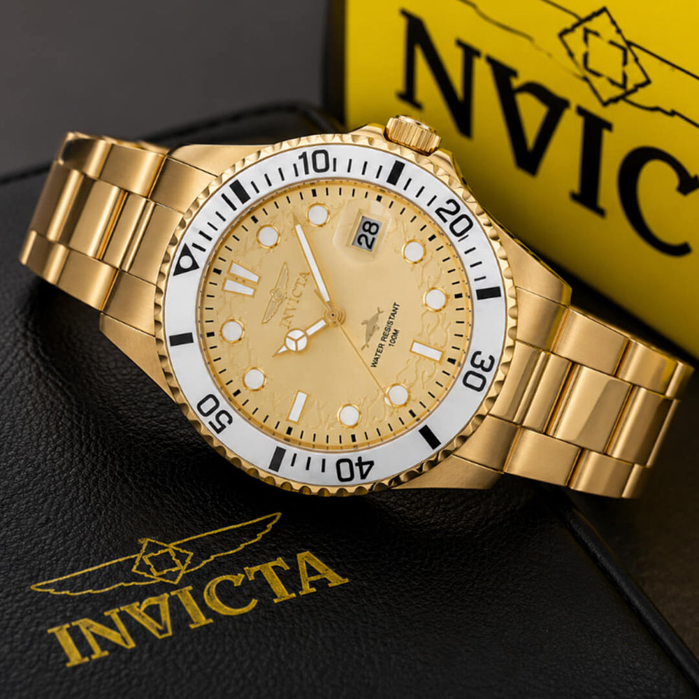Reloj Invicta Pro Diver 48375 Hombre Acero Dorado