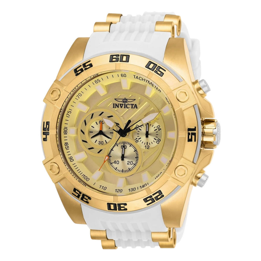 Reloj Invicta Speedway 25510 Hombre Blanco y Dorado