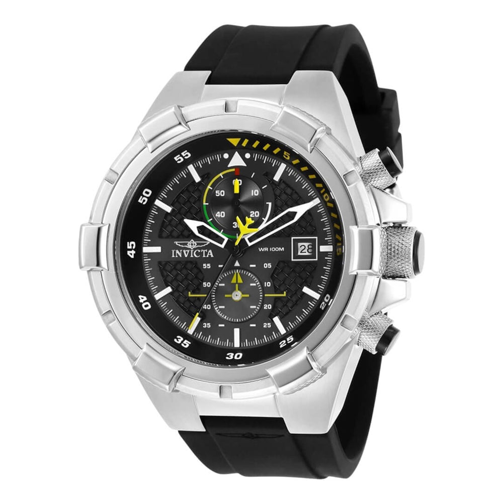 Reloj Invicta Aviator 28102 Hombre Negro y Plateado