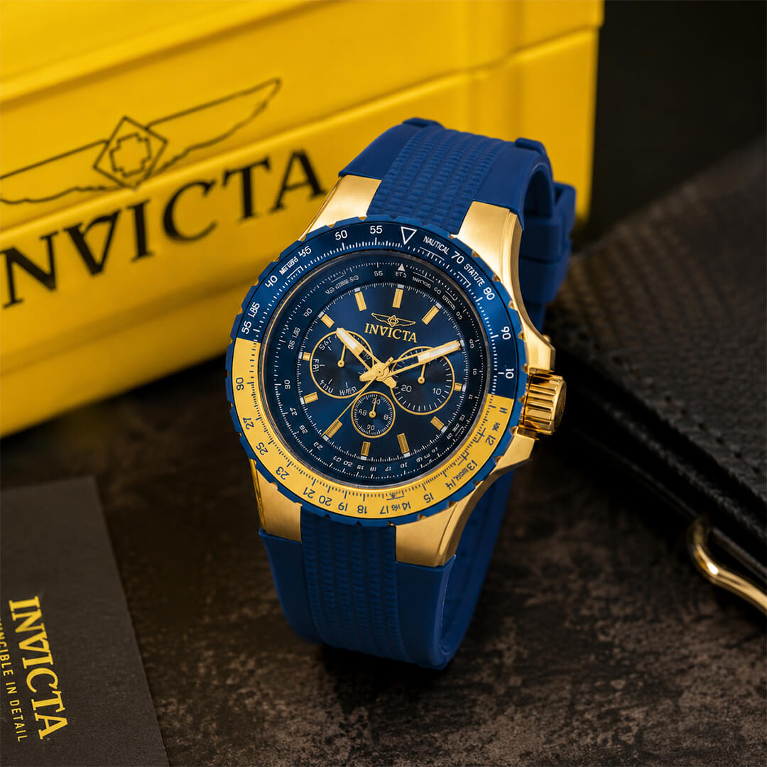 Reloj Invicta Aviator 39309 Hombre Deportivo Azul