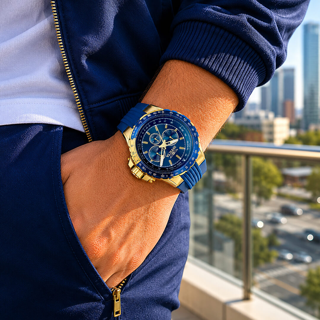 Reloj Invicta Aviator 39309 Hombre Deportivo Azul